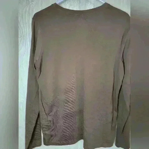 Lands End brown long sleeve shirt. Size Medium(10-12). - Picture 3 of 4